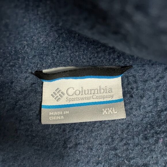 Columbia Steens Mountain 3220 Fleece Jacket Men XXL Navy Blue Full Zip High Neck - Picture 6 of 12